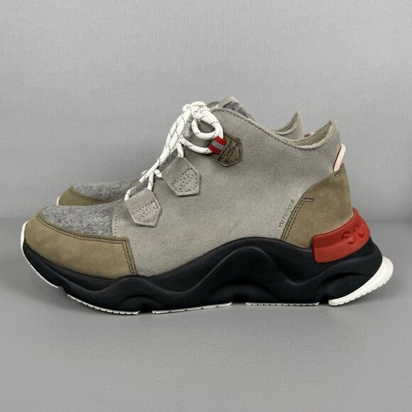 Sorel Kinetic Renegade Caribou Waterproof Shoes Ankle Boots Womens 10 Grey Green - Picture 3 of 9